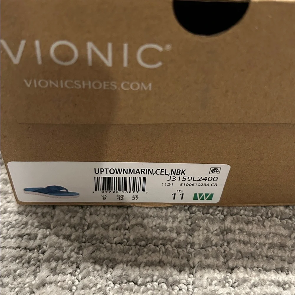 VIONIC Women's Uptown Marin Toe Post Sandal 11 Wide